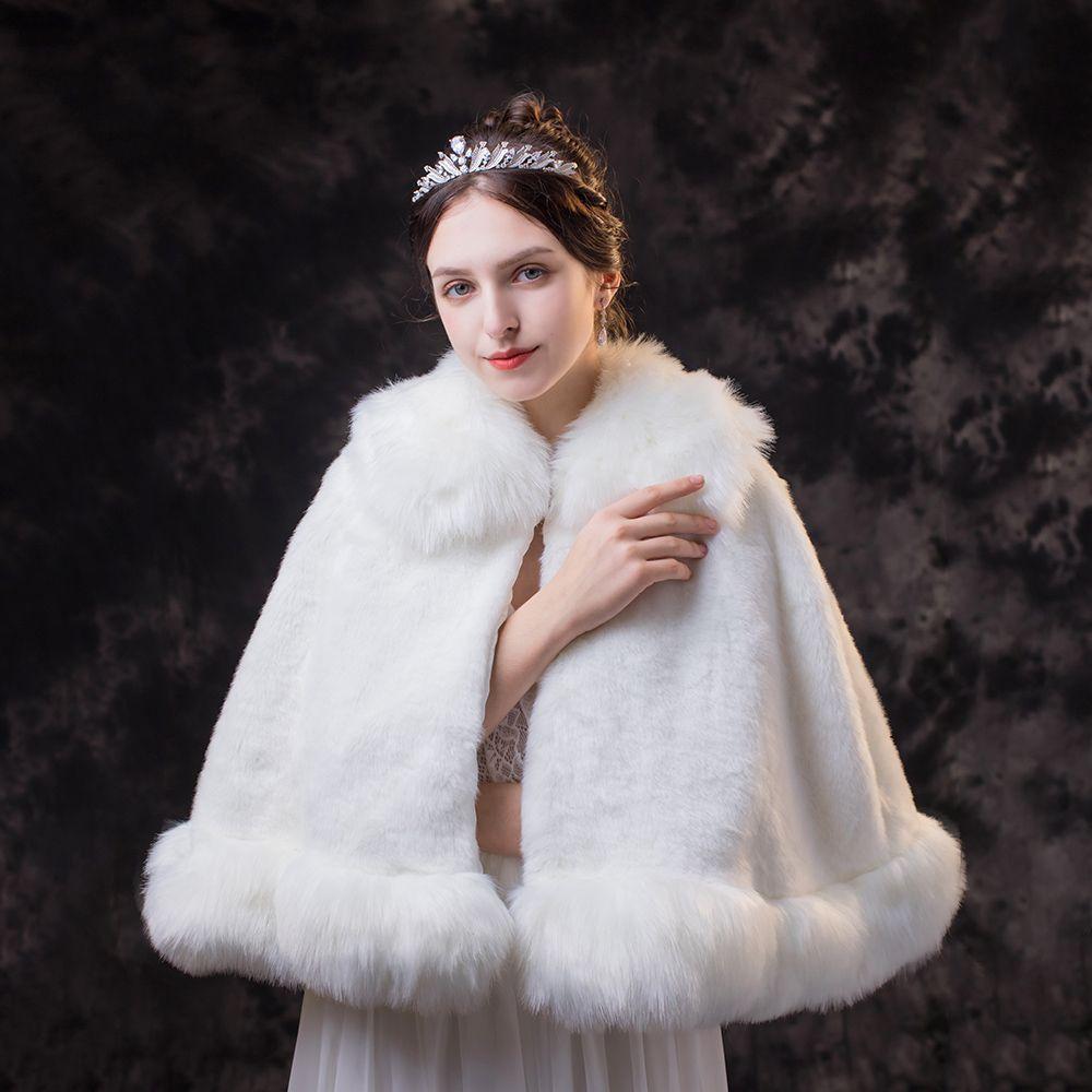 해외망토 케이프 신부 웨딩 숄 겨울 드레스 두꺼운 코트