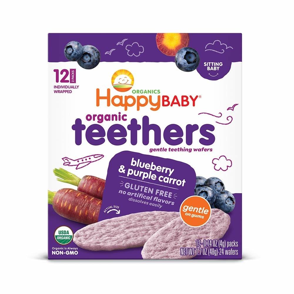 해피베이비 아기과자, 블루베리 당근 6팩 Happy Baby Gentle Teethers Organic